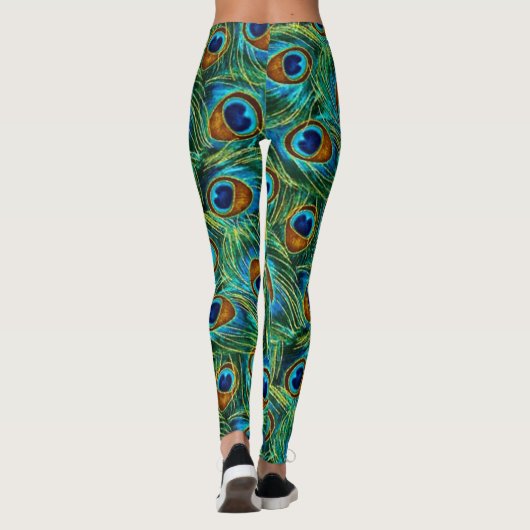 Feder der Pfau-Leggings Leggings (Rückseite)