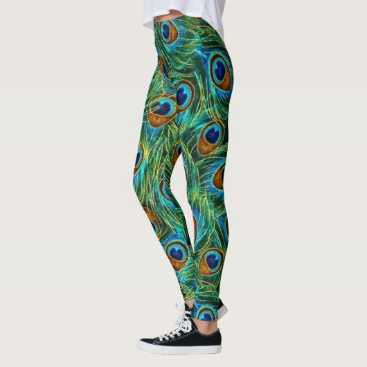 Feder der Pfau-Leggings Leggings (Links)