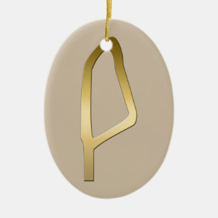 Feder des Maat Ägyptersymbols Keramik Ornament