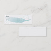 Feder - dünn mini visitenkarte (Vorne/Hinten)