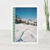 Feder-Engel Feiertagskarte (Vorderseite)