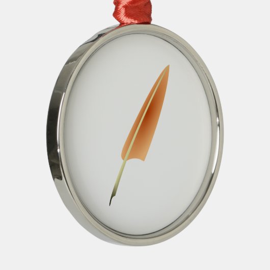 Feder-Federkiel Silbernes Ornament (Rechts)