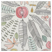 Feder Fleur Aquarell Stoff (Nahaufnahme)