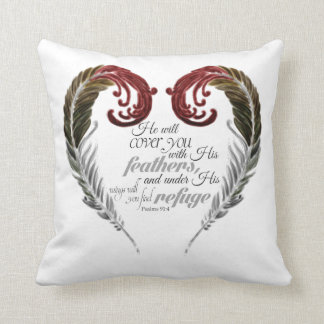 Feder-Herz-Schrifts-Kissen Kissen