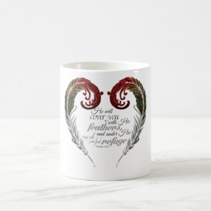 Feder-Herzscripture-Tasse Kaffeetasse