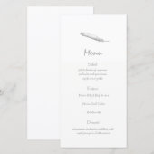 Feder Hochzeitsmenü (Vorne/Hinten)