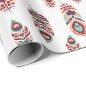 Feder-Kunst Geschenkpapier (Rolleneckpunkt)