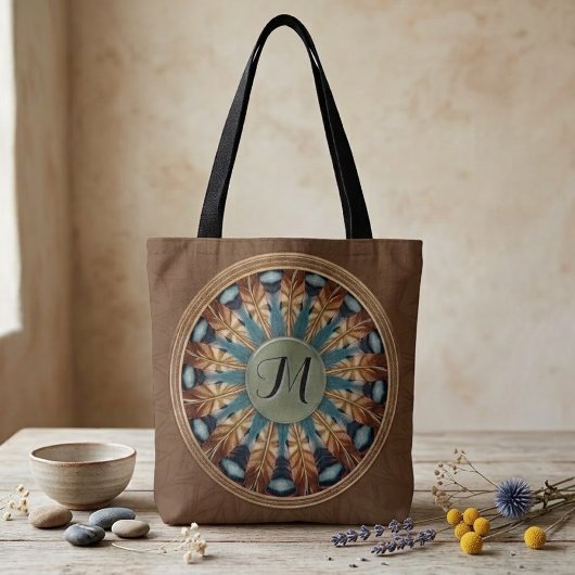 Feder-Mandala-Tasche Tasche