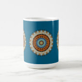 Feder-Mandala-Tasse Kaffeetasse (Mittel)