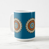 Feder-Mandala-Tasse Kaffeetasse (Vorderseite Links)