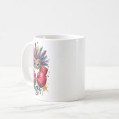 Feder Maskerade Mardi Gras Festlicher Boxhandschuh Kaffeetasse (Vorderseite Links)