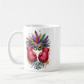 Feder Maskerade Mardi Gras Festlicher Boxhandschuh Kaffeetasse (Links)