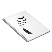 Feder mit Fliegenschlägern Notizblock (Rechte Seite)