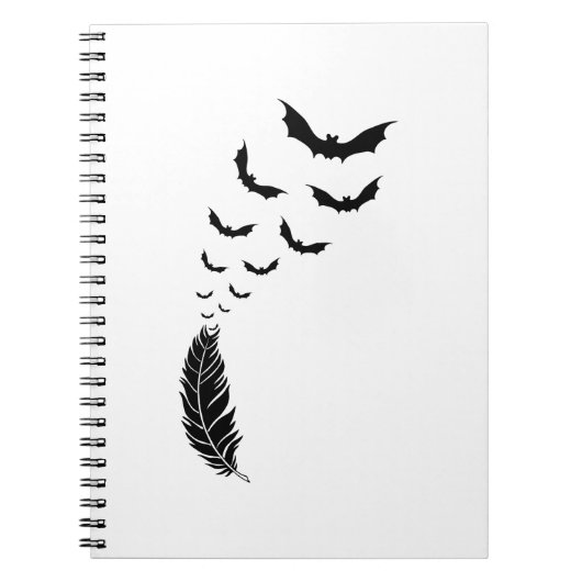 Feder mit Fliegenschlägern Notizblock (Vorderseite)