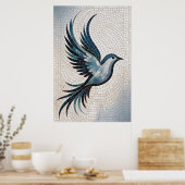 Feder-Mosaik - Dekorativer Vogel Poster (Küche)