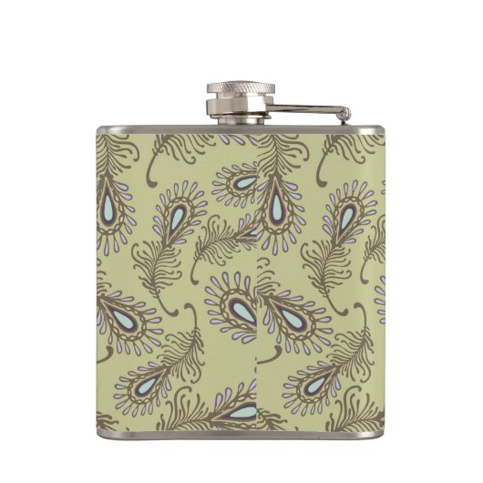 Feder-Muster Flachmann (Rückseite)