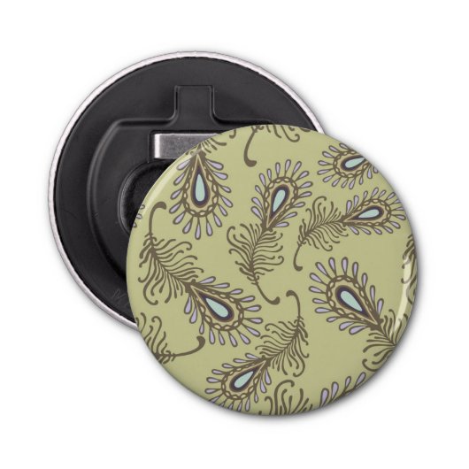 Feder-Muster Flaschenöffner (Vorderseite)