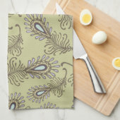 Feder-Muster Geschirrtuch (Viertel Falte)