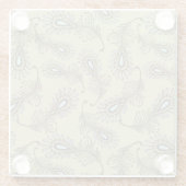 Feder-Muster Glasuntersetzer (Rückseite)