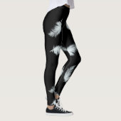 Feder-Muster (kundengerechte Hintergrundfarbe) Leggings (Rechts)