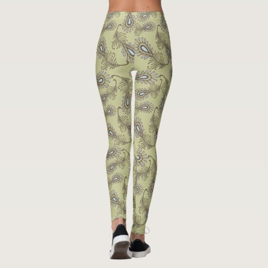 Feder-Muster Leggings (Rückseite)