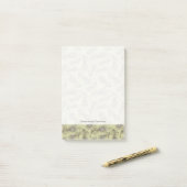 Feder-Muster Post-it Klebezettel (Auf Schreibtisch)
