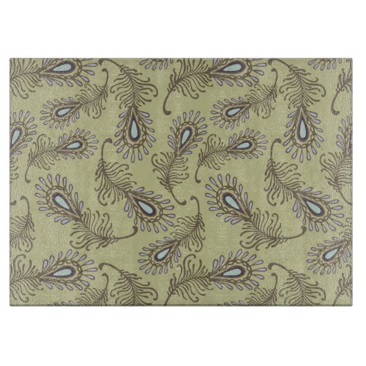 Feder-Muster Schneidebrett (Vorderseite)