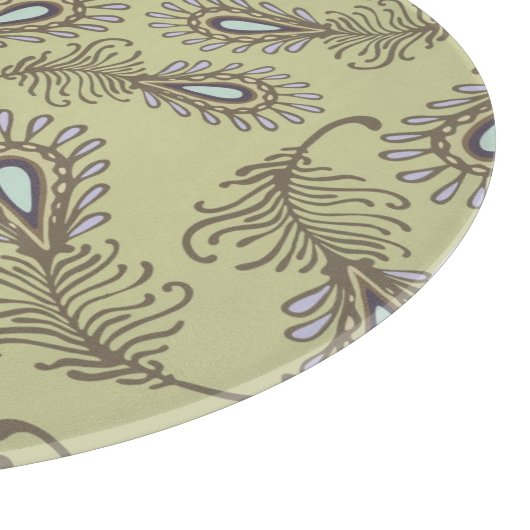 Feder-Muster Schneidebrett (Ecke)