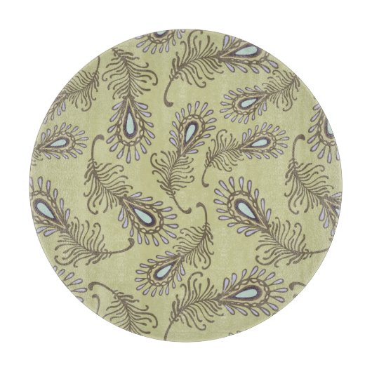 Feder-Muster Schneidebrett (Vorderseite)