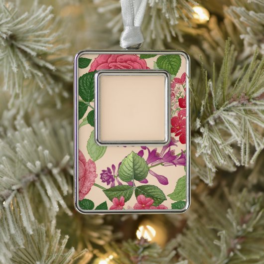 Feder Rahmen-Ornament Silber (Baum)
