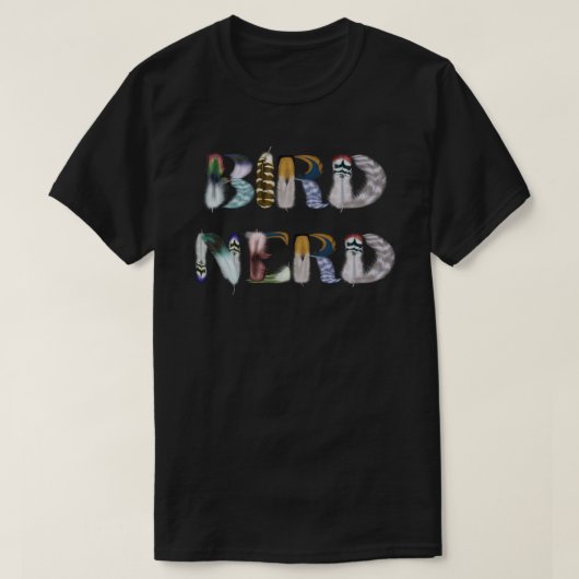 Feder-Schriftart: Vogel-Nerd T-Shirt (Design vorne)