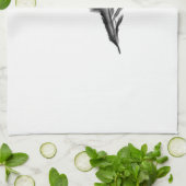 Feder-Schwarzes Küchentuch (Gefaltet)