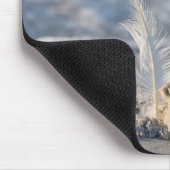 Feder, Strand, Sand Mousepad (Ecke)
