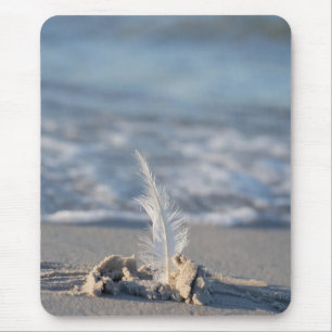 Feder, Strand, Sand Mousepad