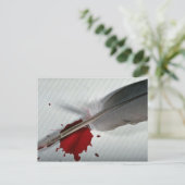 Feder, Tinte Postkarte (Stehend Vorderseite)