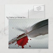 Feder, Tinte Postkarte (Vorne/Hinten)