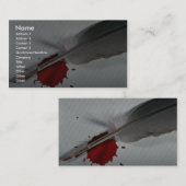 Feder, Tinte Visitenkarte (Vorne/Hinten)