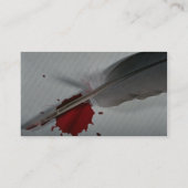 Feder, Tinte Visitenkarte (Rückseite)