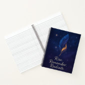 Feder und Flamme Kosmisches Journal Notizblock (Innenseite)