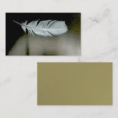 Feder versieht natürliche mystische visitenkarte (Vorne/Hinten)