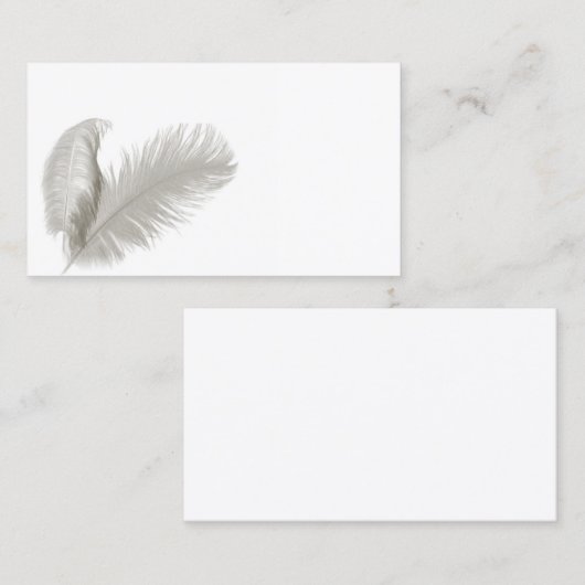 Feder versieht Stift-Visitenkarten mit Federn Visitenkarte (Vorne/Hinten)
