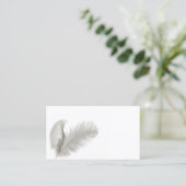 Feder versieht Stift-Visitenkarten mit Federn Visitenkarte (Stehend Vorderseite)