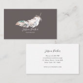 Feder Visitenkarte (Vorne/Hinten)