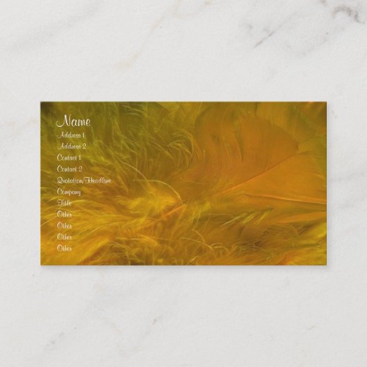 Feder-Visitenkarte Visitenkarte (Vorderseite)