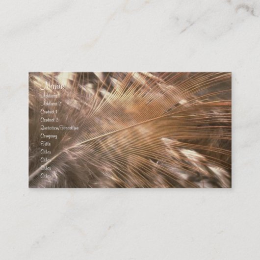 Feder-Visitenkarte Visitenkarte (Vorderseite)