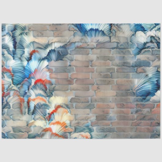 Feder-Wandkunst-Kollektion Seidenpapier (Vorderseite)