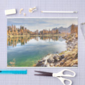 Federa Lake Landscape - Lago Federa , Italien Seidenpapier (Handwerk)