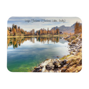 Federa Lake Landschaft - Lago Federa, Italien Magnet