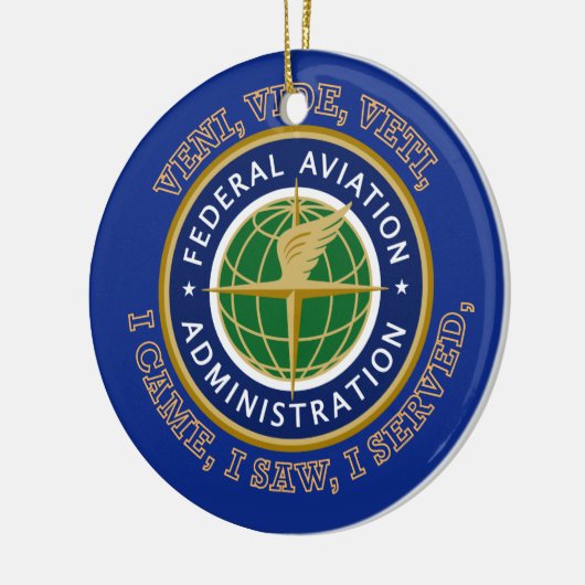 Federal Aviation Administration Shield Keramik Ornament (Links)