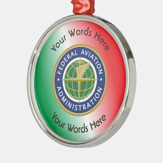 Federal Aviation Administration Shield Ornament Aus Metall (Links)